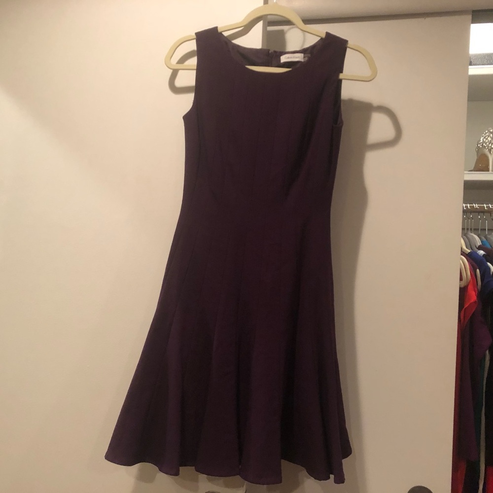 Dark purple sleeveless dress